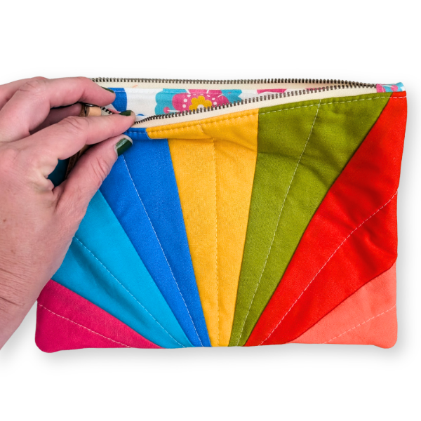 handmade fabric pouch, colorful makeup bag, fiesta pouch, stand up zipper pouch, flat zipper pouch, fabric travel bag, vibrant cosmetic bag, floral pouch bag, fiesta print pouch, handmade gift for her, colorful zipper pouch, small fabric pouch, medium makeup pouch, large travel pouch, bright fabric pouches, spoonflower fabric pouch, cheerful gift bag, cute zipper bag, bold fabric pouch, handmade pouch Etsy
